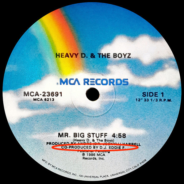 'Mr. Big Stuff' label, MCA Records, 1986